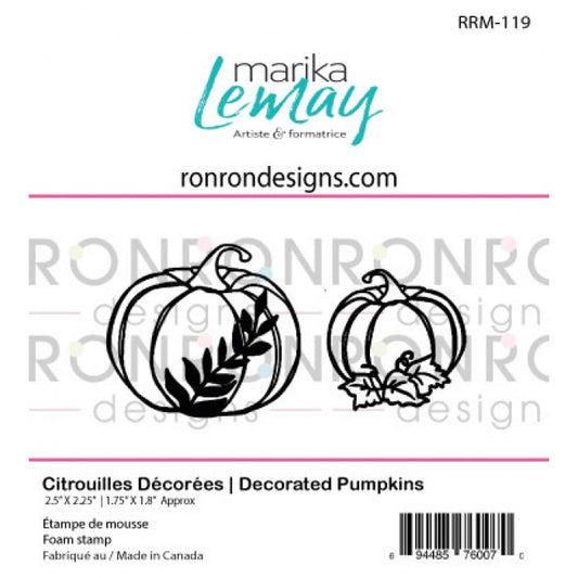 RonRon Designs - Foam Stamp - Decorated Pumpkins