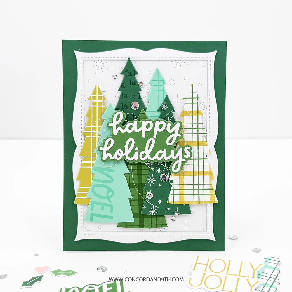 Concord & 9th - Everyday Plaid Background Stamp Set