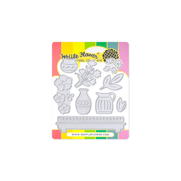 Waffle Flower - Postage Collage - Floral Shelf Die Set