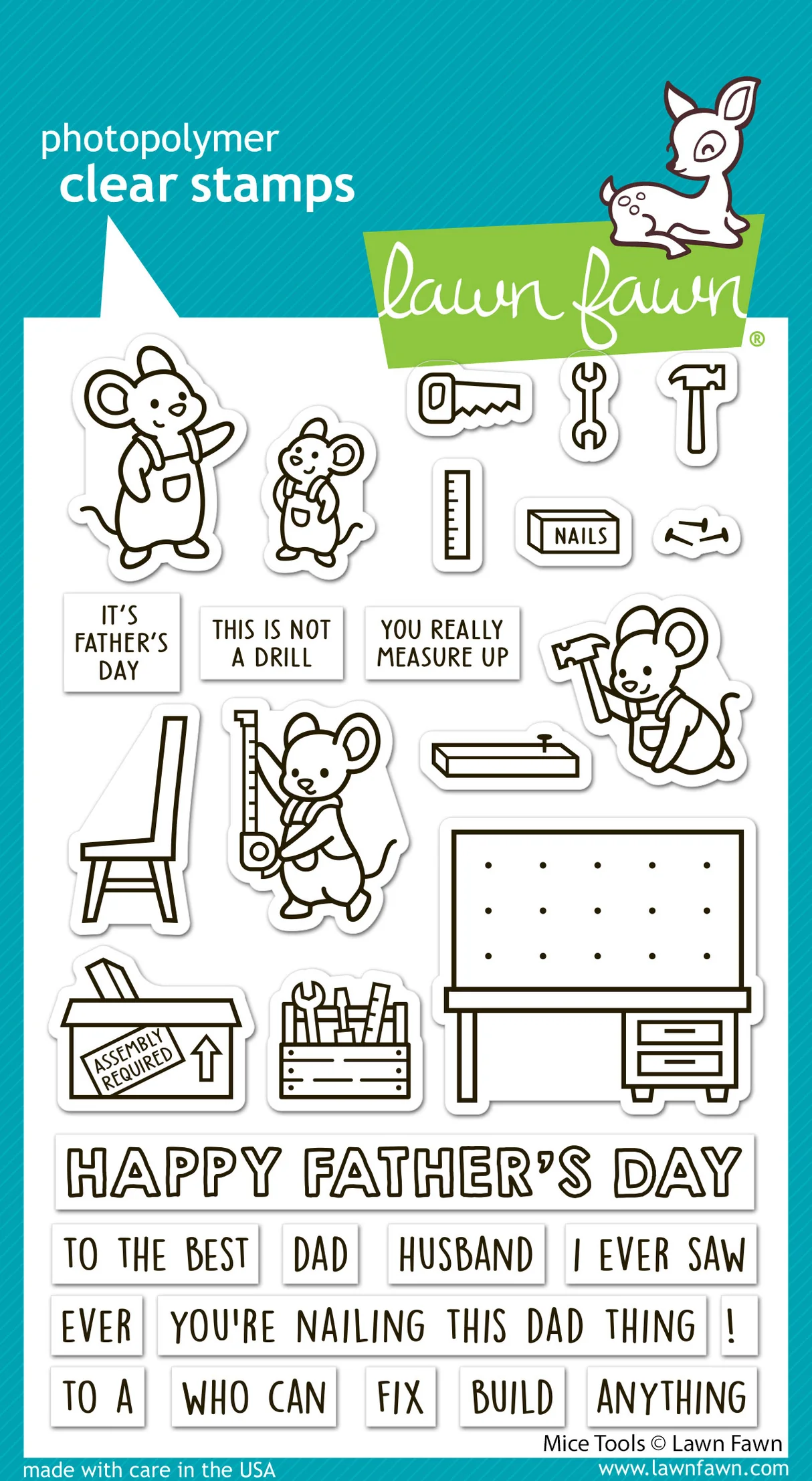 Lawn Fawn - Mice Tools Stamp, Die & Stencil Bundle