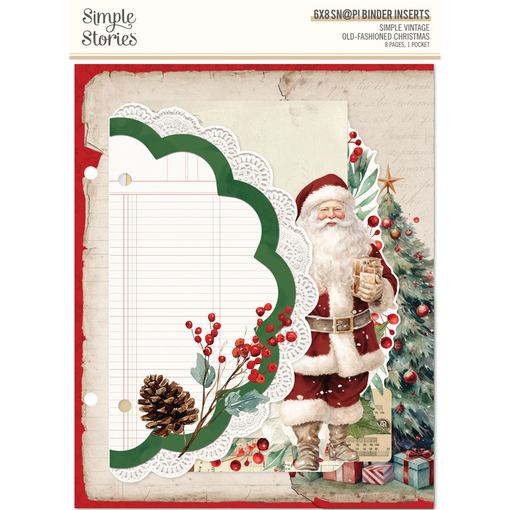 Simple Stories - Simple Vintage Old-Fashioned Christmas - Snap 6x8 Binder Inserts