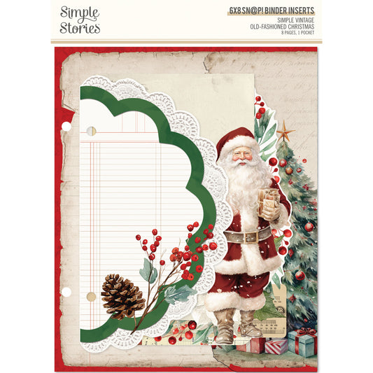 Simple Stories - Simple Vintage Old-Fashioned Christmas - Snap 6x8 Binder Inserts