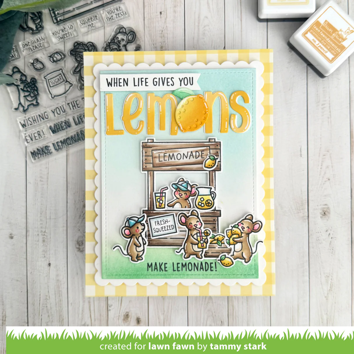 Lawn Fawn - Make Lemonade! Stamp, Stencil & Die Bundle
