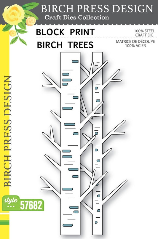Birch Press Design - Block Print Birch Trees Die Set