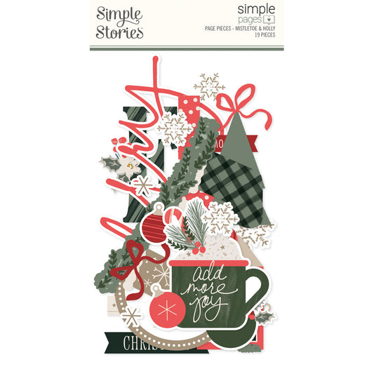 Simple Stories - Mistletoe & Holly - Simple Page Pieces