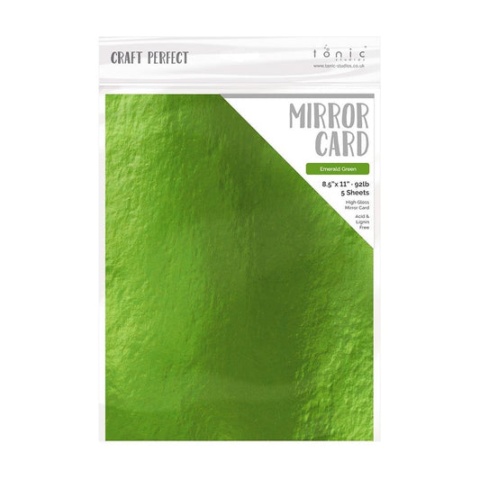 Craft Perfect - Satin Mirror Cardstock - Emerald Green