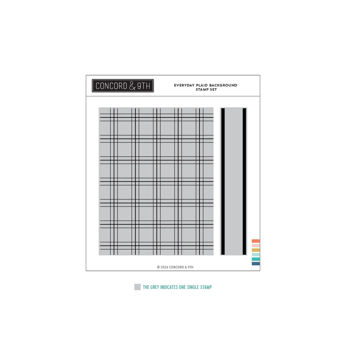 Concord & 9th - Everyday Plaid Background Stamp Set