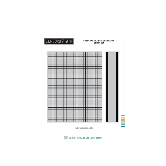 Concord & 9th - Everyday Plaid Background Stamp Set