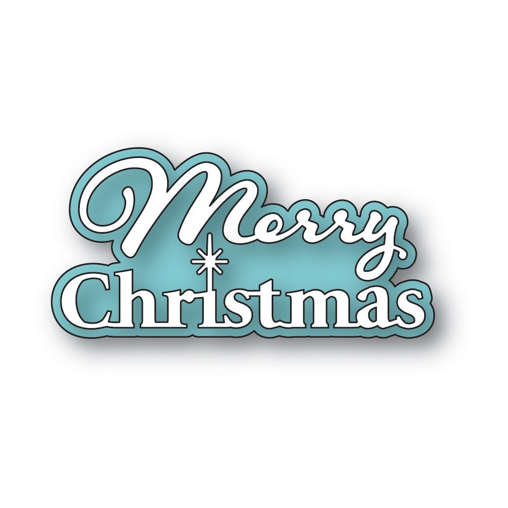 Poppy Stamps - Merry Christmas Fluffy Script Die Set