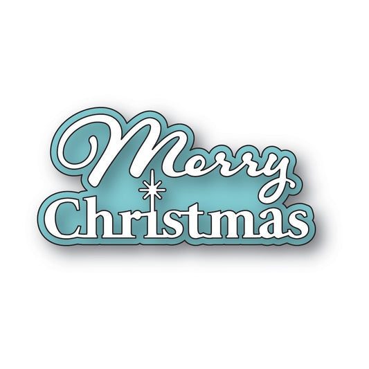 Poppy Stamps - Merry Christmas Fluffy Script Die Set