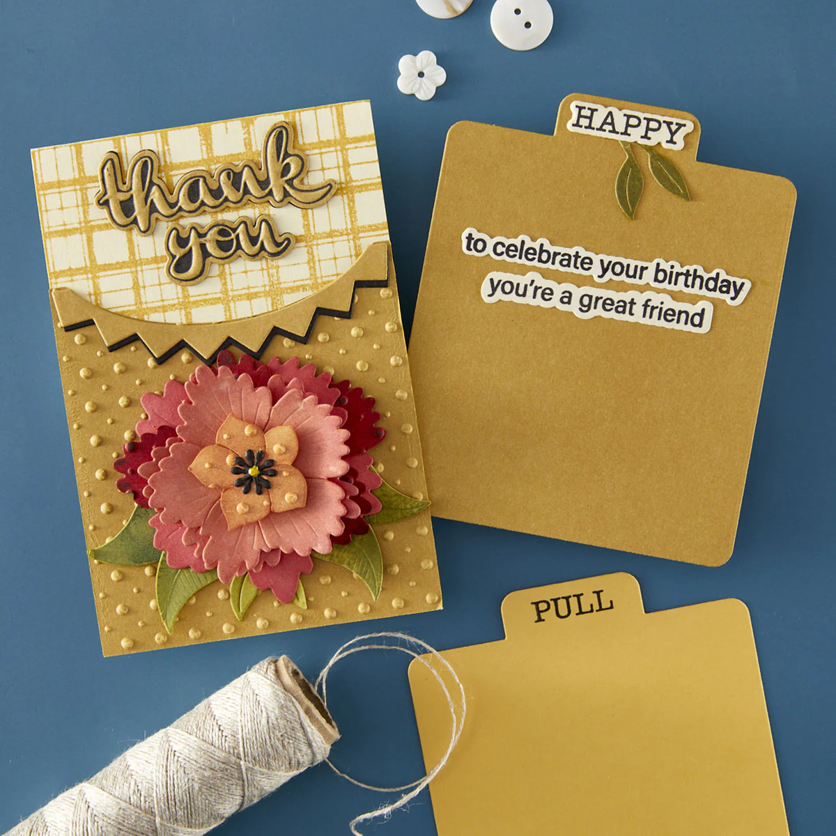 Spellbinders - Tabbed In & Out Sentiments Stamp & Die Bundle