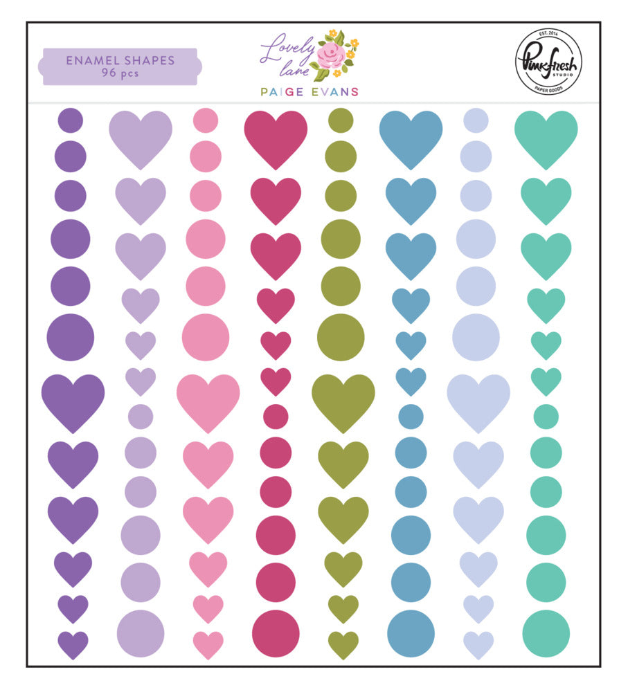 Pinkfresh - Lovely Lane - Enamel Shapes