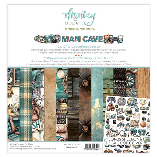 Mintay - Man Cave - 12x12 Paper Set