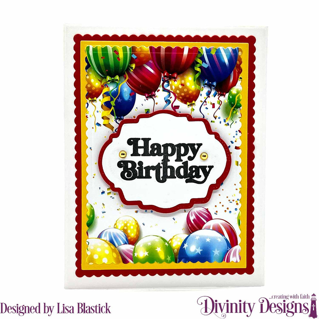 Divinity Designs - Birthday Balloons Gift Tag Card Fronts