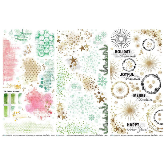49 and Market - Mistletoe & Memories - Blendable Rub-On Transfer Set