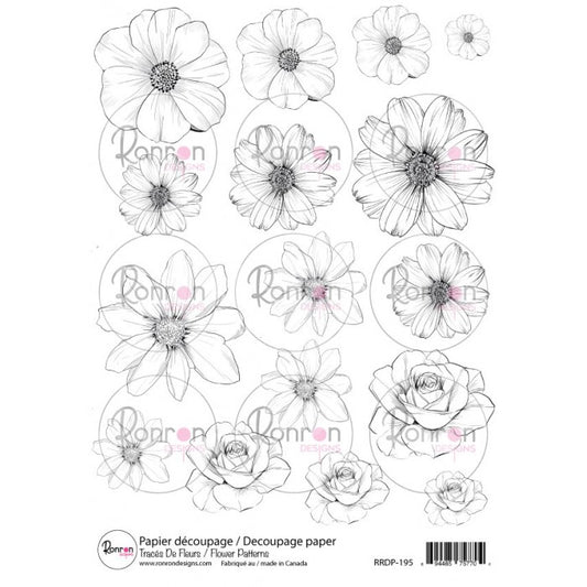 RonRon Designs - Rice Paper - Flower Patterns