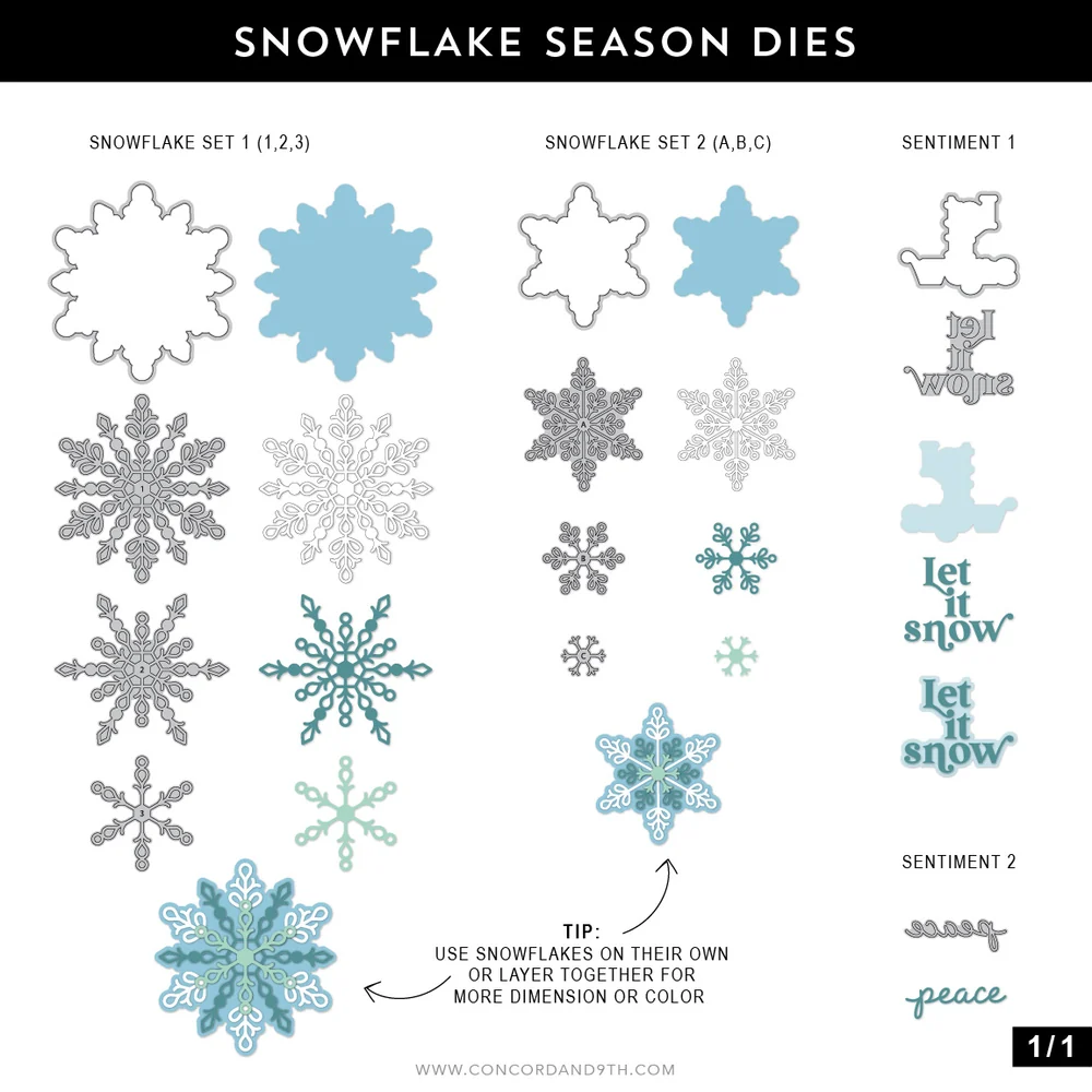 Concord & 9th - Snowflake Season Die Set