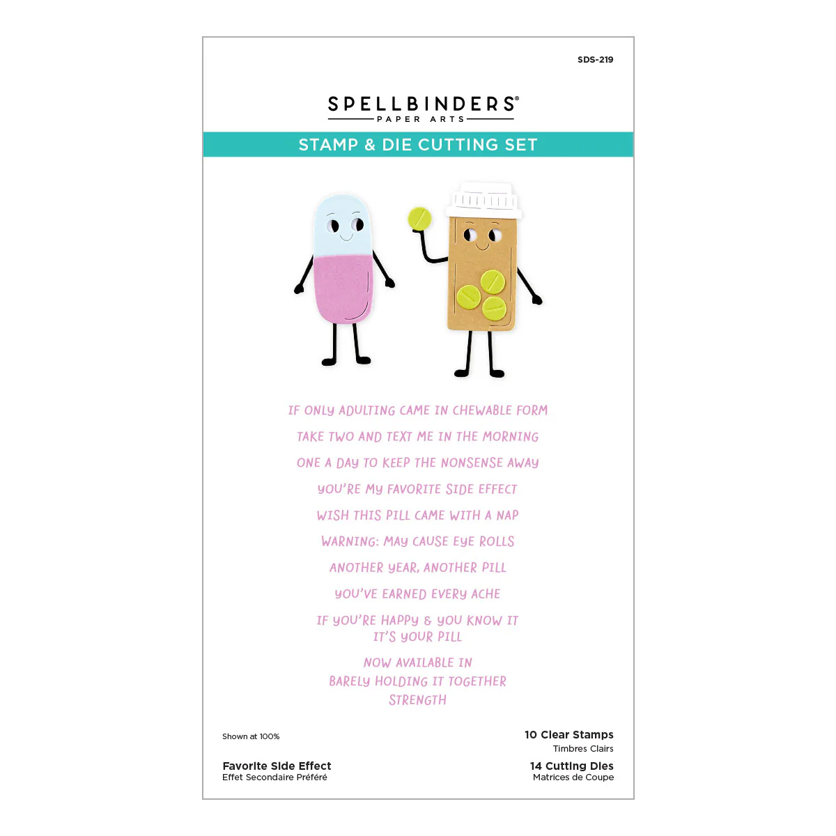 Spellbinders - Favorite Side Effect Stamp & Die Bundle