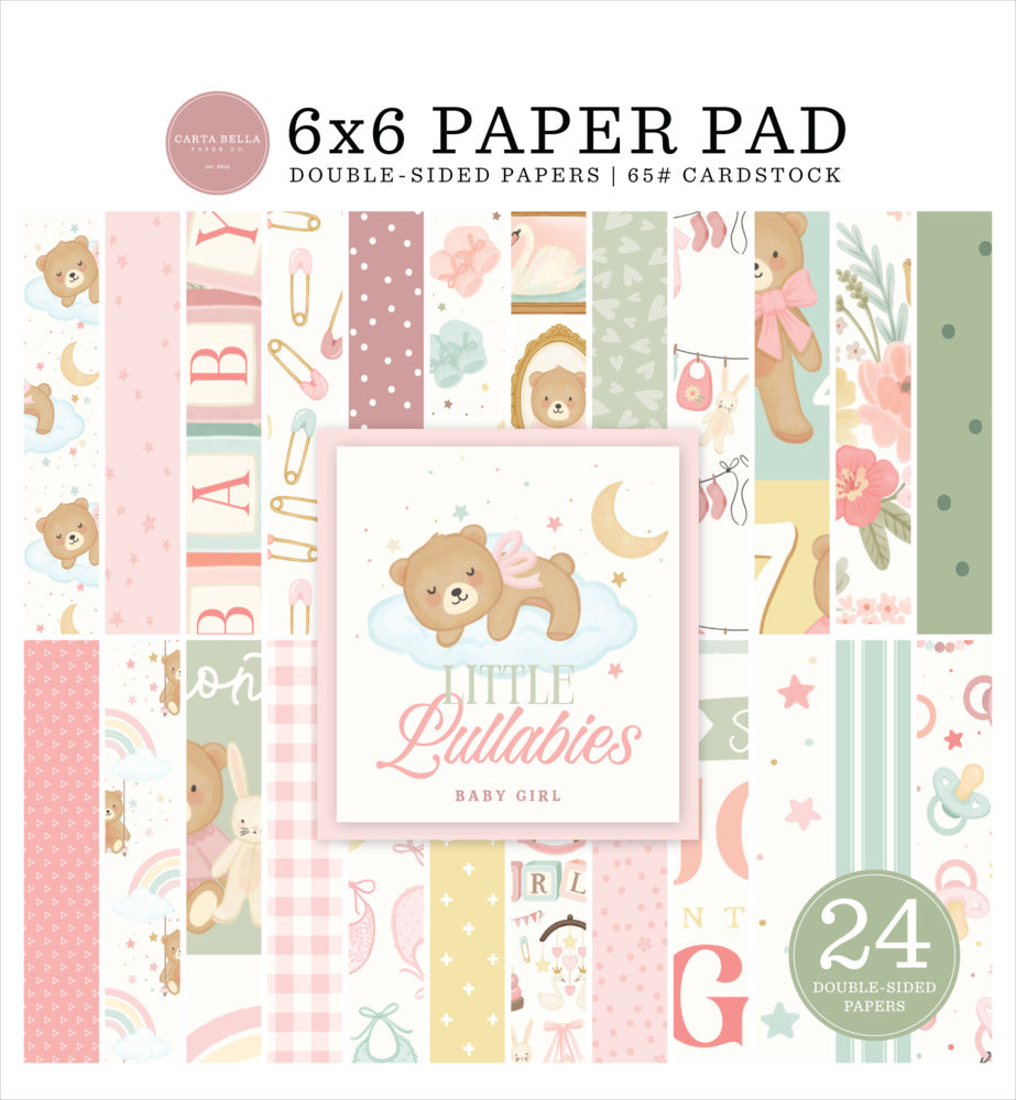 Carta Bella - Little Lullabies Baby Girl - 6x6 Paper Pad