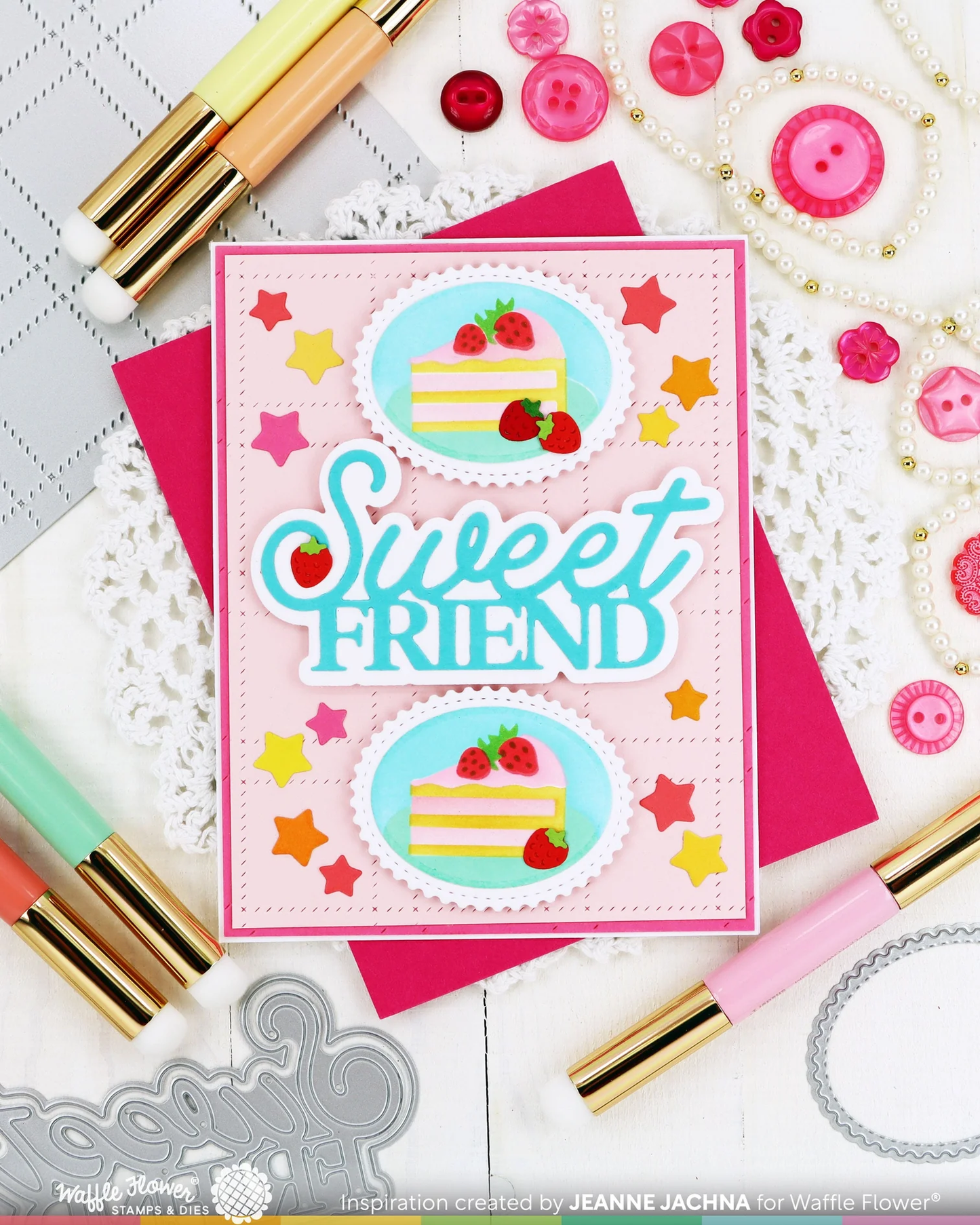 Waffle Flower - Sweet Friend Word Die