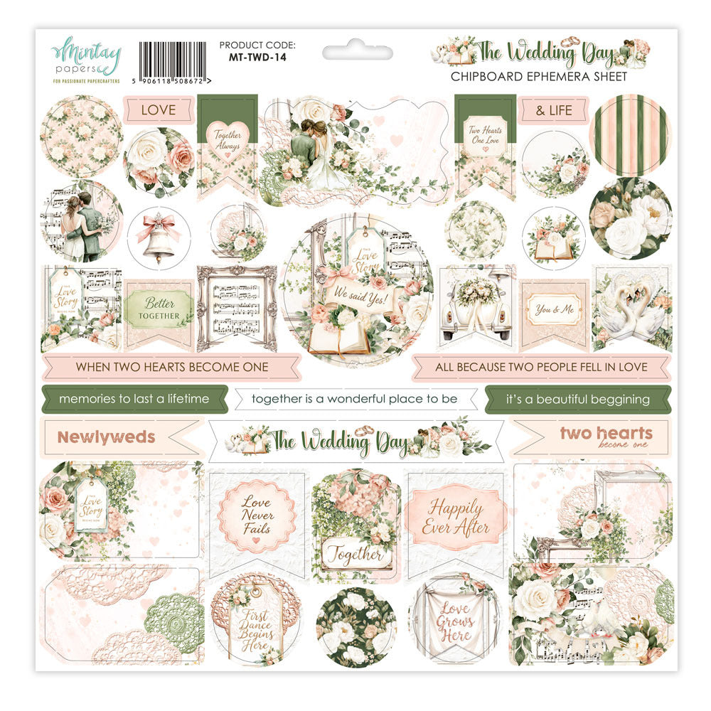 Mintay - The Wedding Day - Chipboard Ephemera