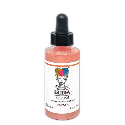 Dina Wakley - Glossy Acrylic Medium - Papaya