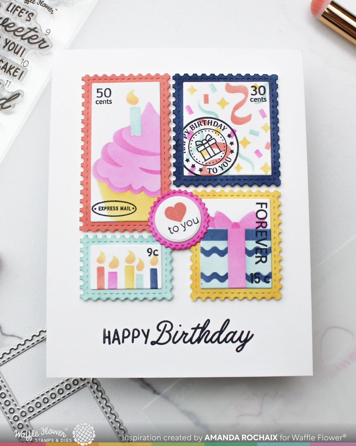 Waffle Flower - Cupcake Topper Additions Stamp Set