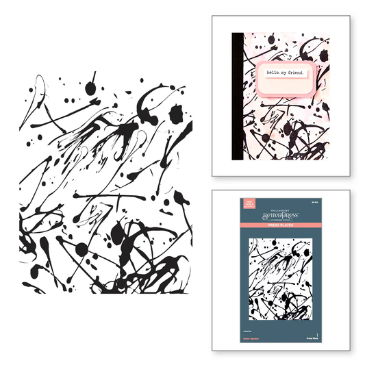 Spellbinders - BetterPress - Memo Splatter Press Plate