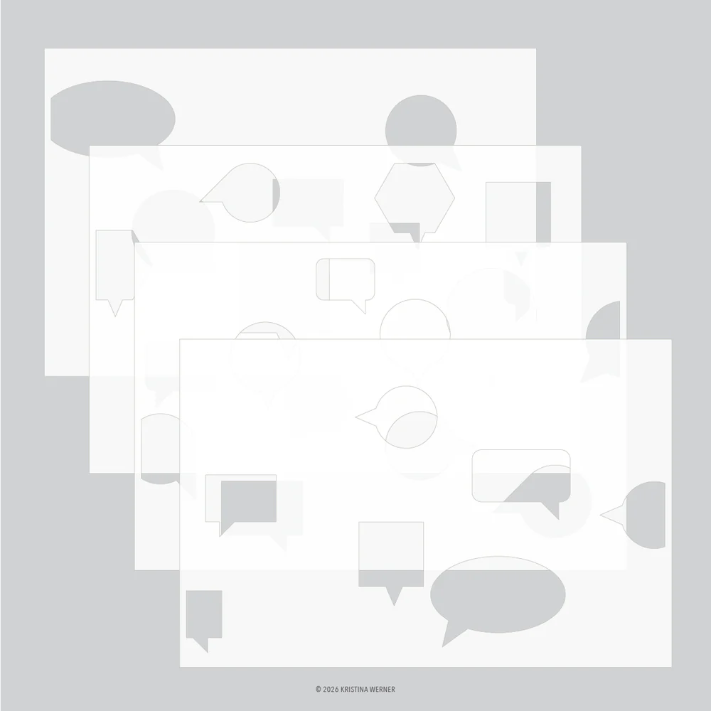 Concord & 9th - Just Talking Stencil Pack by Kristina Werner