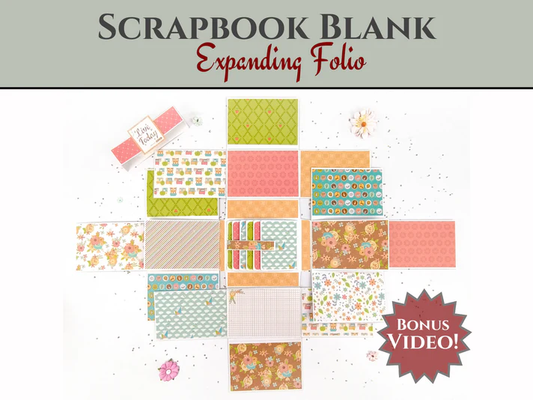 CrafTreat - Blank Precut Album Base - Expanding Foilo: White