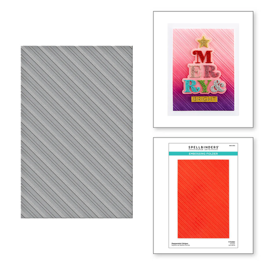 Spellbinders - Embossing Folder - Peppermint Stripes