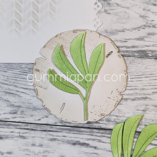 Gummiapan - Left Peony Leaf Die