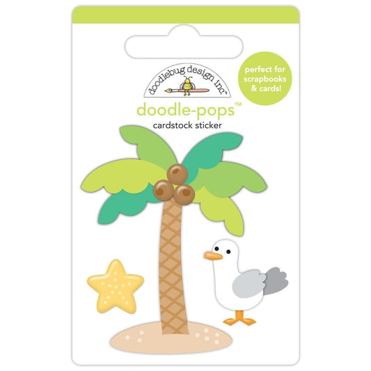 Doodlebug - Summer Fun - Palm Beach Pops 3D Sticker