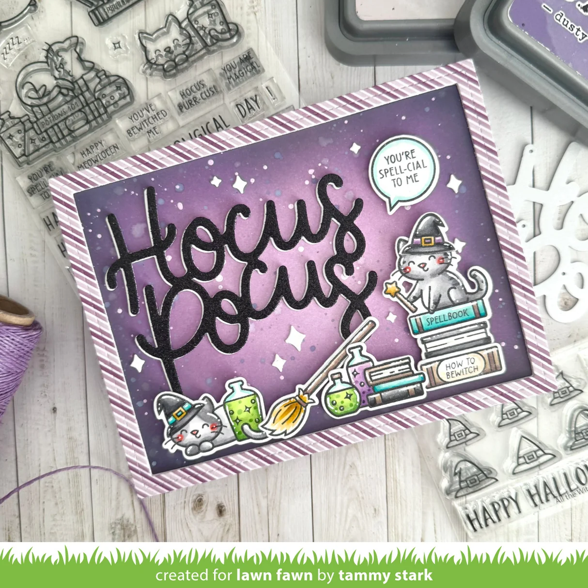 Lawn Fawn - Hocus Purr-cus! Add-On Stamp, Die & Stencil Bundle