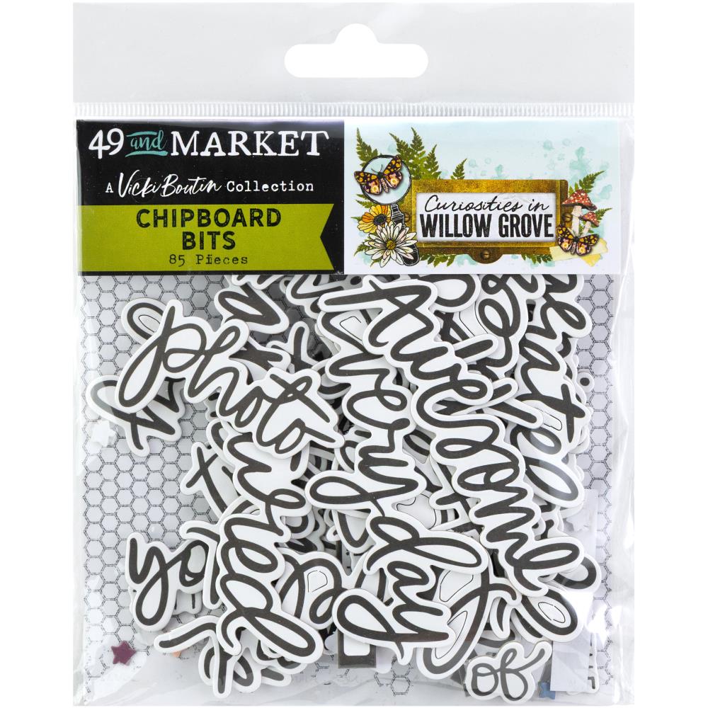 49 and Market - Curiosities In Willow Grove - Chipboard Bits by Vicki Boutin