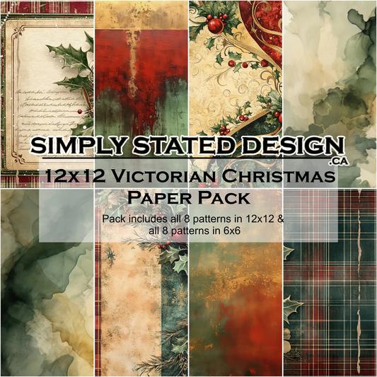 Simply Stated - Victorian Christmas - 12x12 Paper Pack