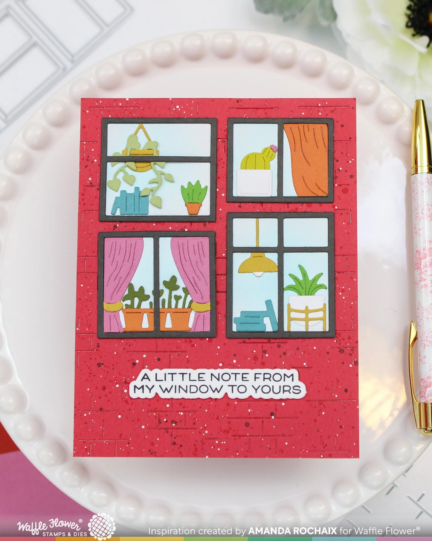 Waffle Flower - Postage Collage - Window Sentiments Stamp & Die Bundle