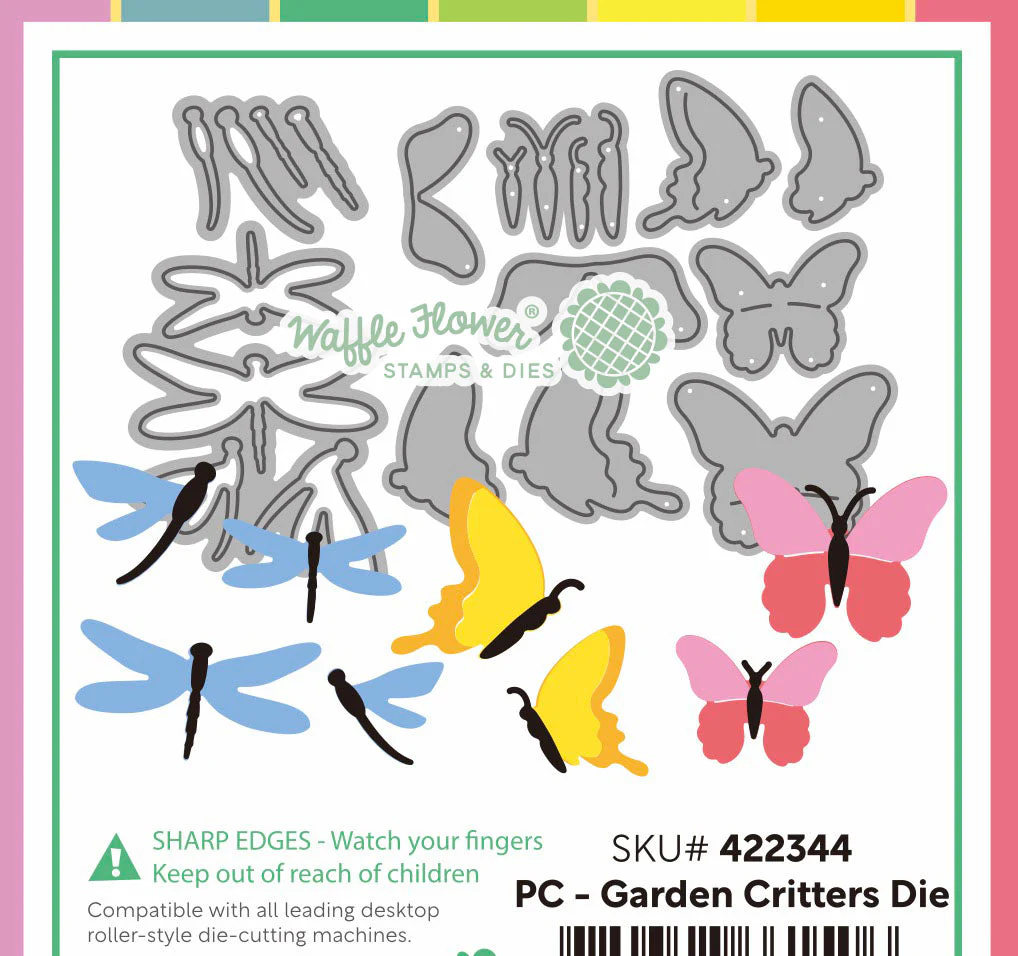 Waffle Flower - Postage Collage - Garden Critters Die