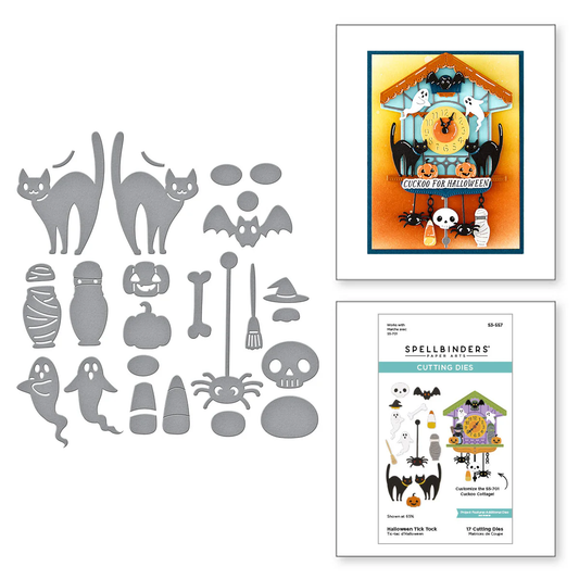 Spellbinders - Halloween Tick Tock Die Set