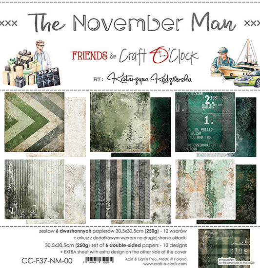 Craft O'Clock - The November Man - 12x12 Paper Pad
