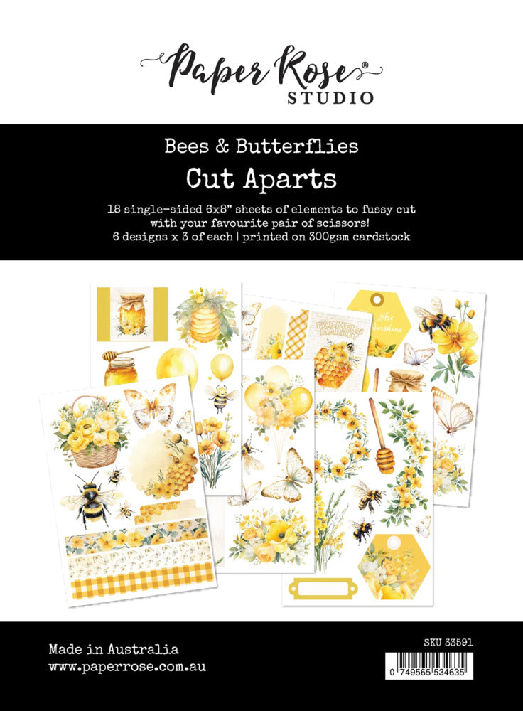 Paper Rose - Bees & Butterflies - Cut Aparts