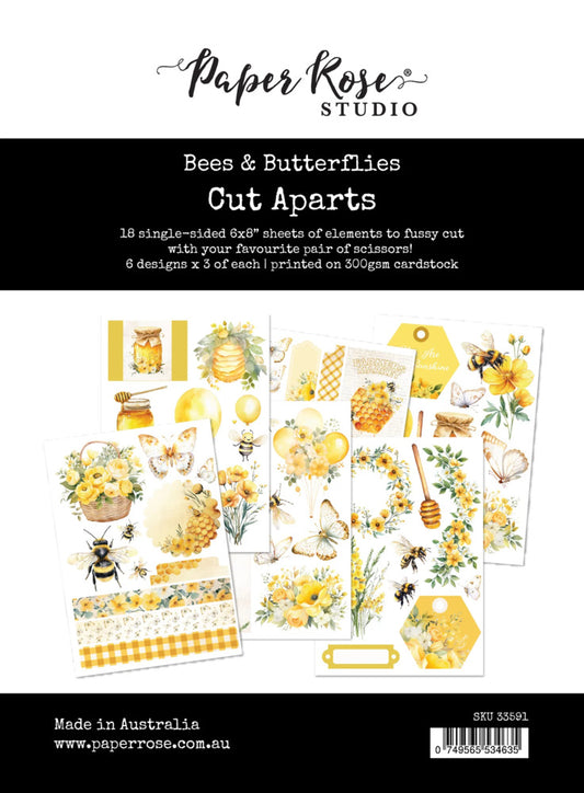 Paper Rose - Bees & Butterflies - Cut Aparts