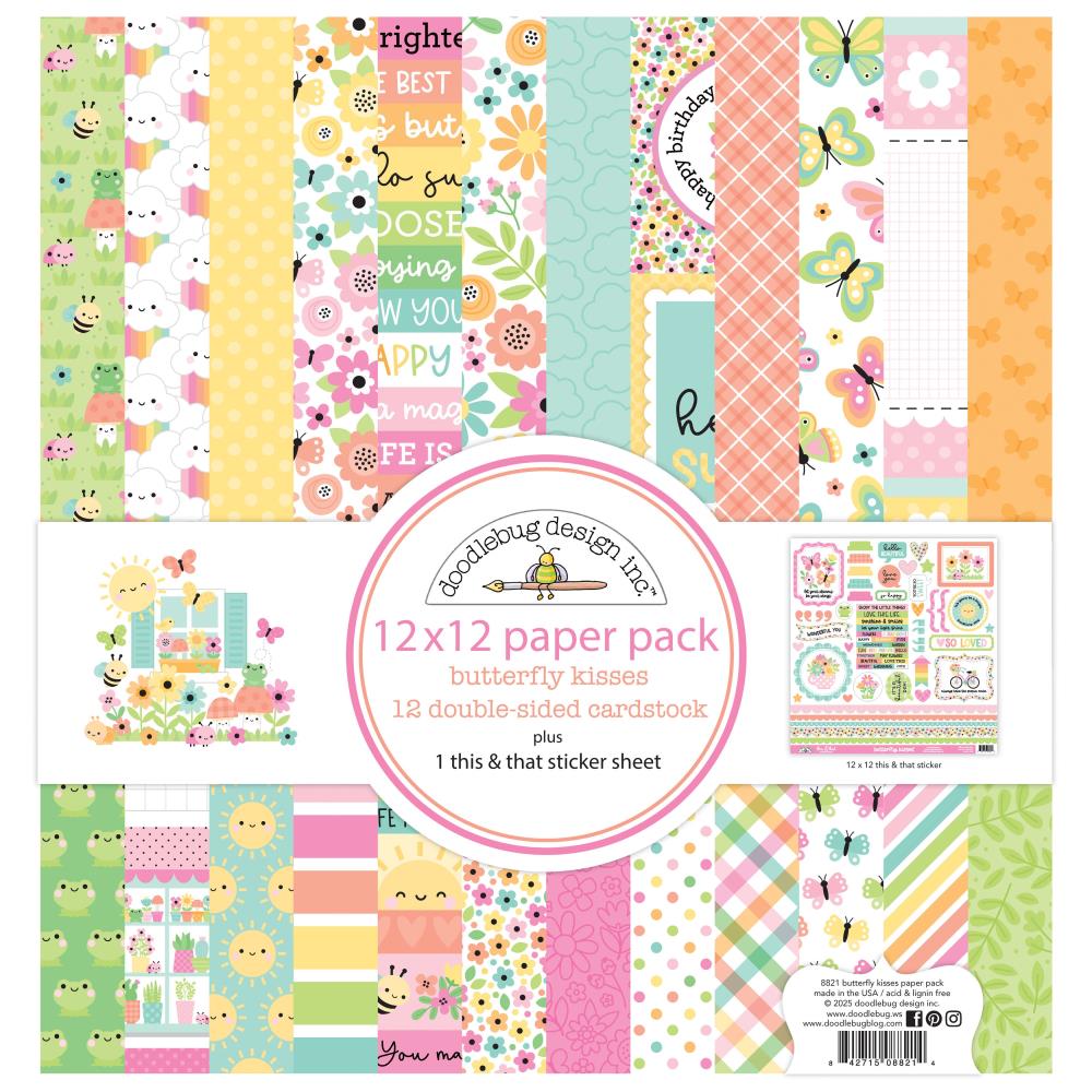 Doodlebug - Butterfly Kisses - Paper Pack