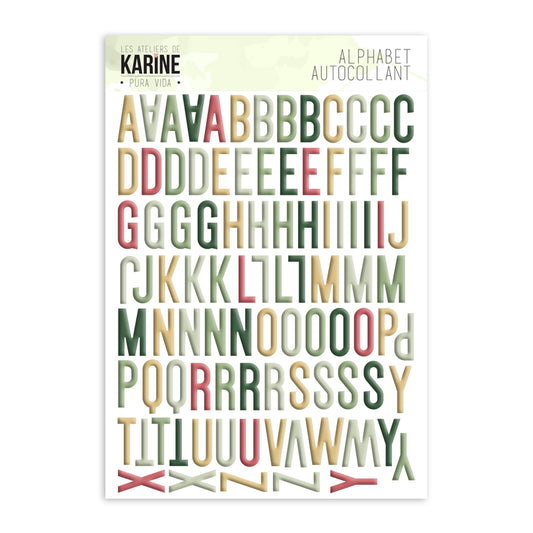 Les Ateliers de Karine - Pura Vida - Multicolor Alphabet Stickers