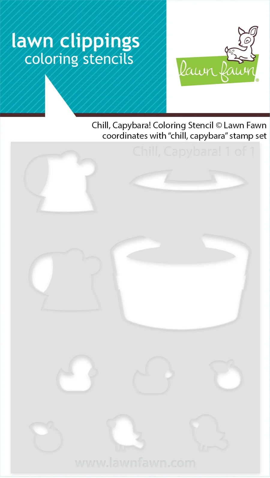 Lawn Fawn - Chill, Capybara! Add-On Die & Stencil Bundle