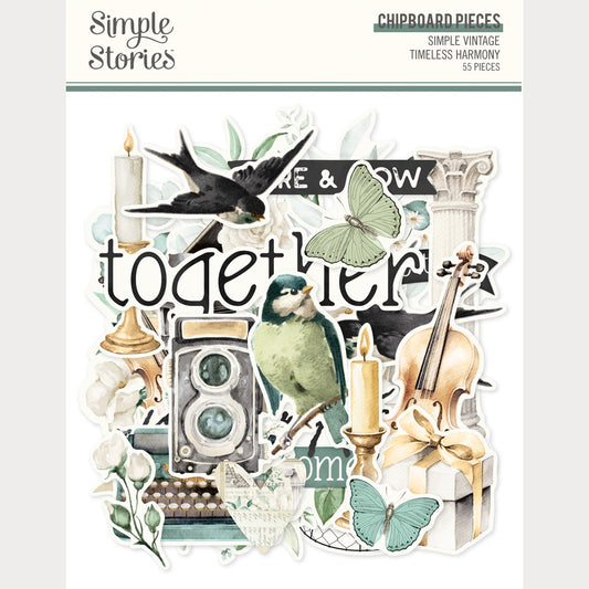 Simple Stories - Simple Vintage Timeless Harmony - Chipboard Pieces