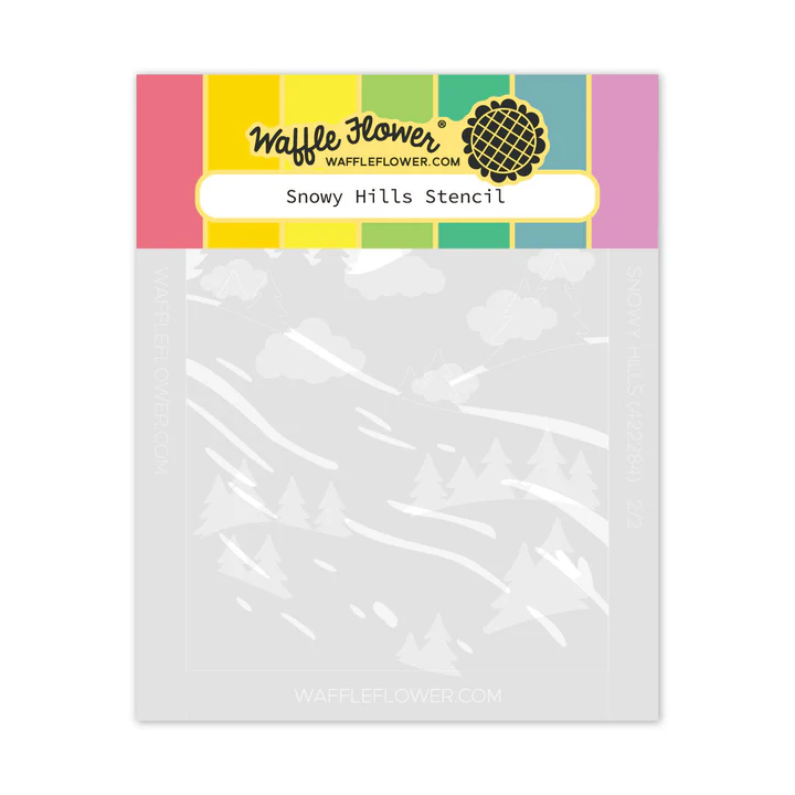 Waffle Flower - Snowy Hills Stencil