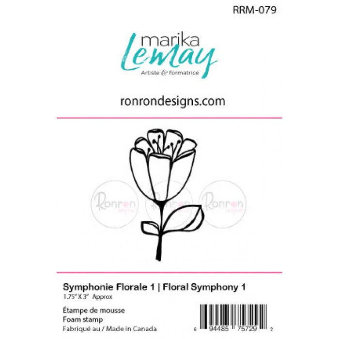 RonRon Designs - Foam Stamp - Floral Symphony 1
