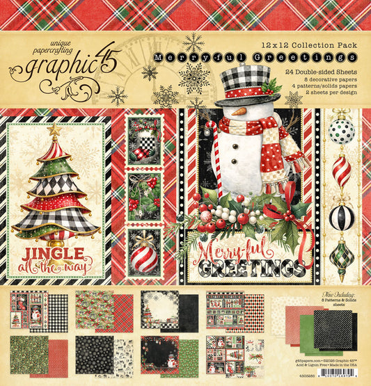 Graphic 45 - Merry-ful Greetings - 12x12 Collection Pack