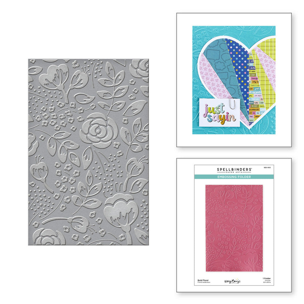 Spellbinders - Embossing Folder - Bold Floral